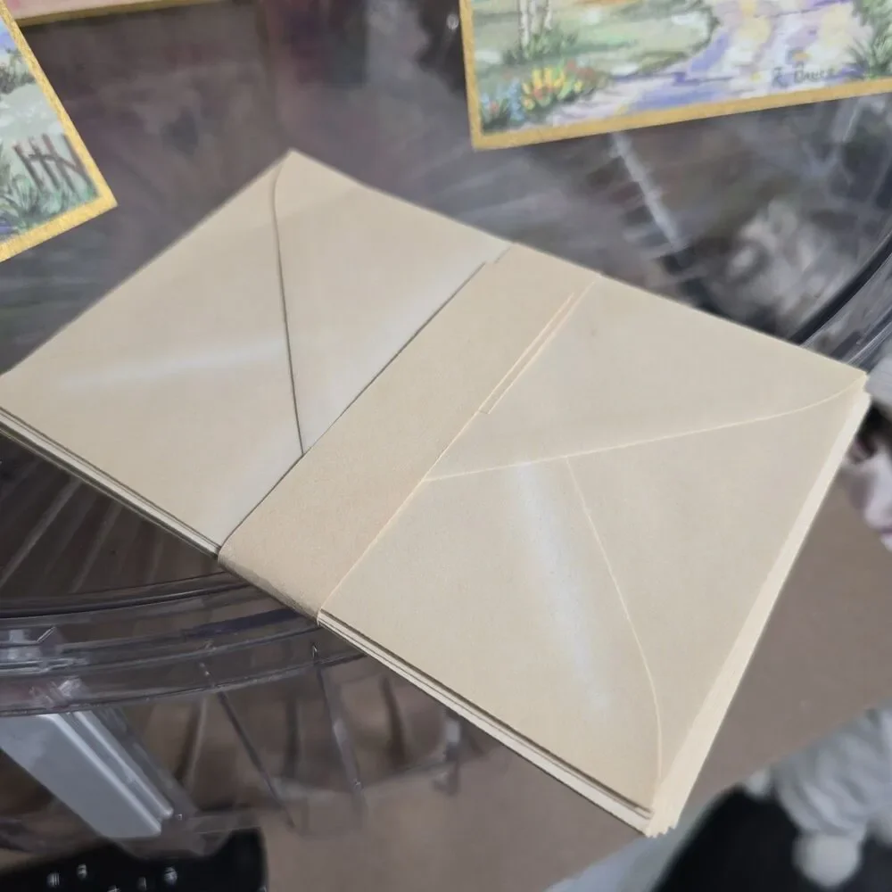 Vintage Box of 10 Greeting Cards Envelopes Painted by Richard Bauer By Mouth